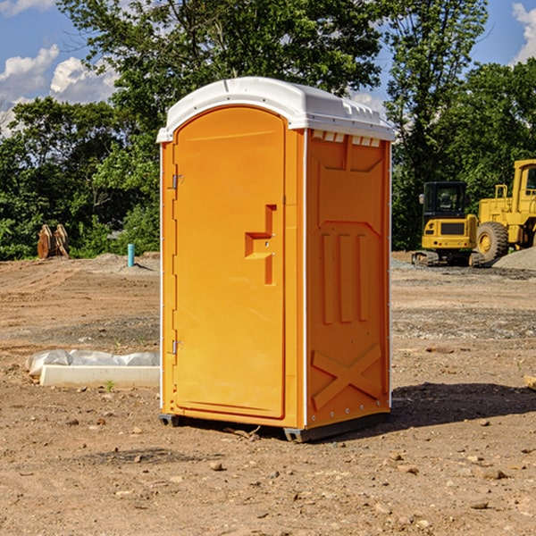 how often are the porta potties cleaned and serviced during a rental period in Vineland MN